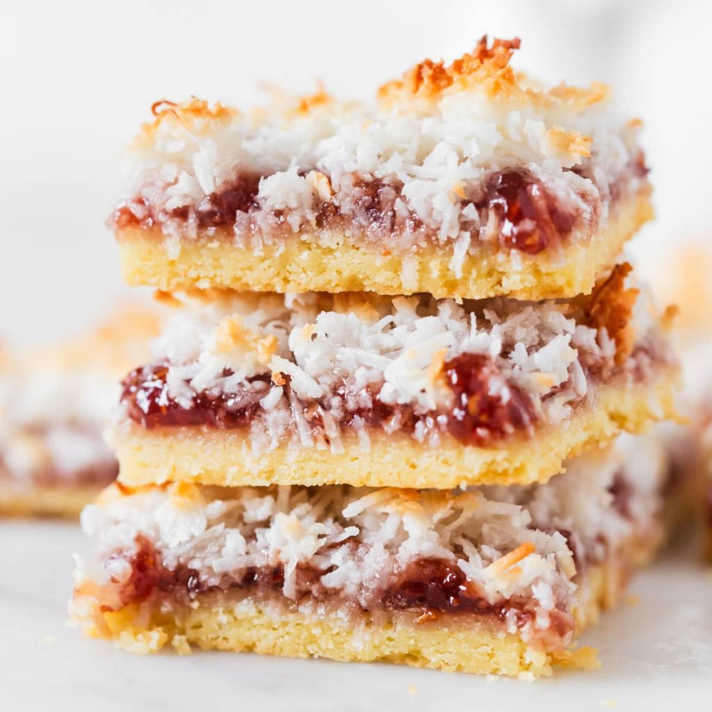 Raspberry Coconut Slice – Simply Fresh Fruit
